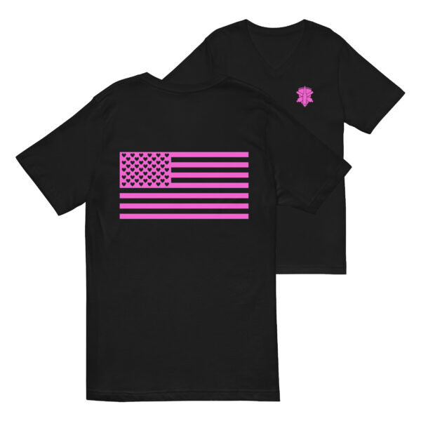 Women's Heart Flag Tee Hot Pink