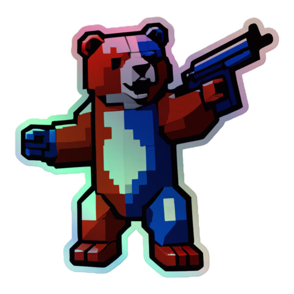 American Bear "Abearica" Holographic Sticker - Image 3