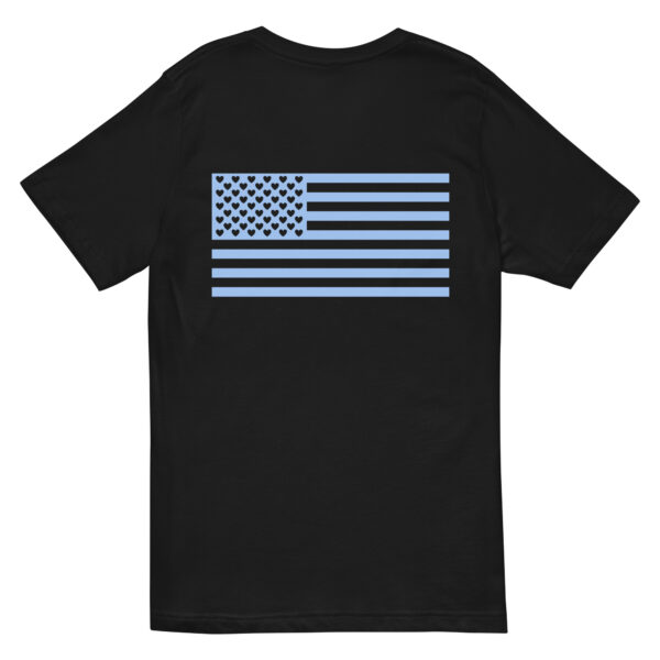 Women's Heart Flag Tee Baby Blue - Image 2