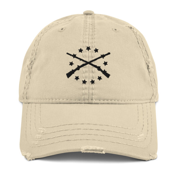 Crossed Muskets and Stars Distressed Hat