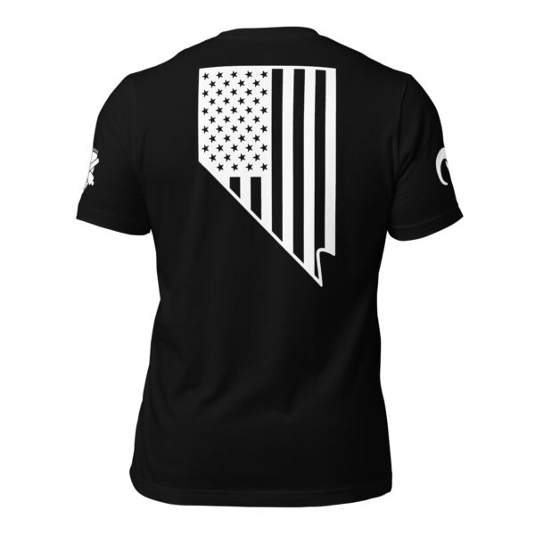 Battle Born NV Flag Monochrome American Made Premium Tee - Image 3