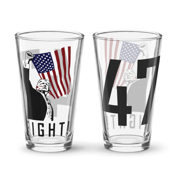 Trump Fight! Shaker Pint Glass - Image 3