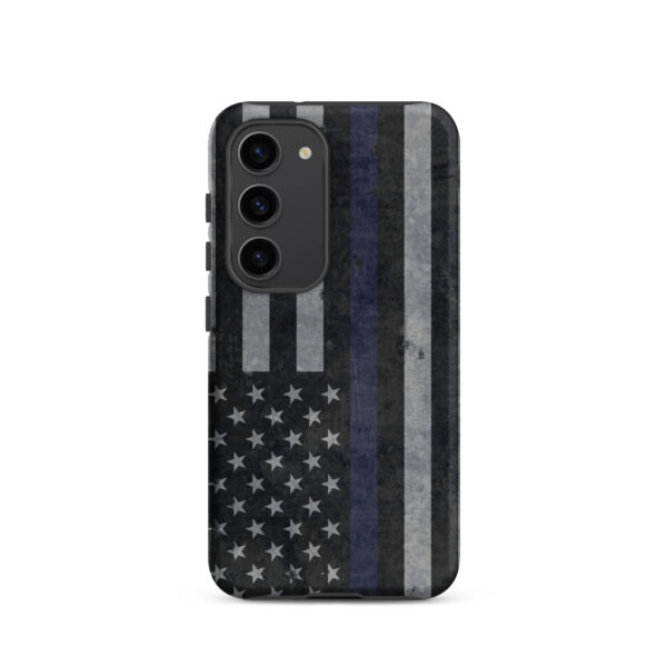 Blue Line Flag Distressed Samsung Tough Case - Image 2